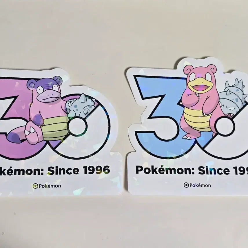 [BUNJANG] Pokemon 30th Anniversary Logo Sticker Set: Galarian Slowbro / [세트] 포켓몬 30주년 기념 로고 스티커 야도란 가라르 야도란