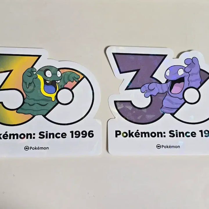 [BUNJANG] Pokemon 30th Anniversary Logo Sticker Set / [세트] 포켓몬 30주년 기념 로고 스티커 질퍽이 알로라 질퍽이