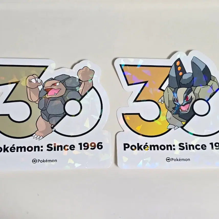 [BUNJANG] Pokemon 30th Anniversary Logo Sticker Set (Dugtrio) / [세트] 포켓몬 30주년 기념 로고 스티커 딱구리 알로라 딱구리