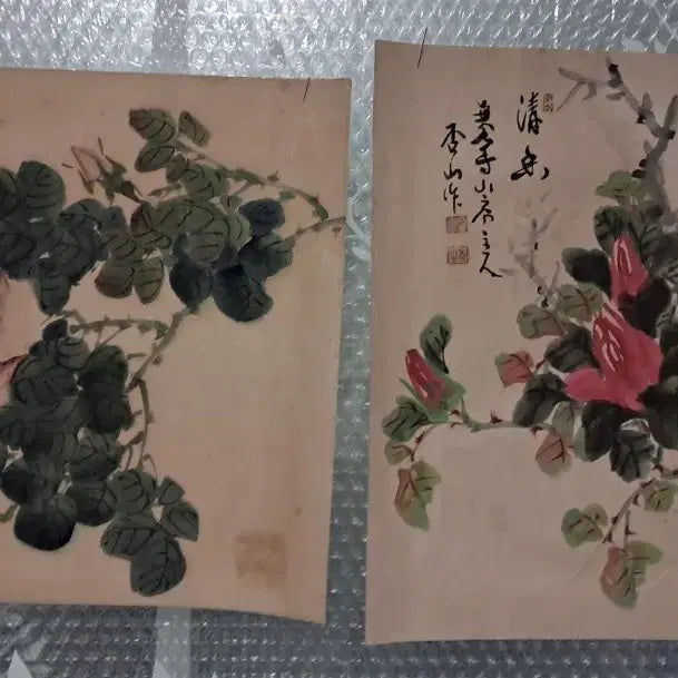 [BUNJANG] Two Antique Oriental Paintings / 동양화 옛날그림 두점