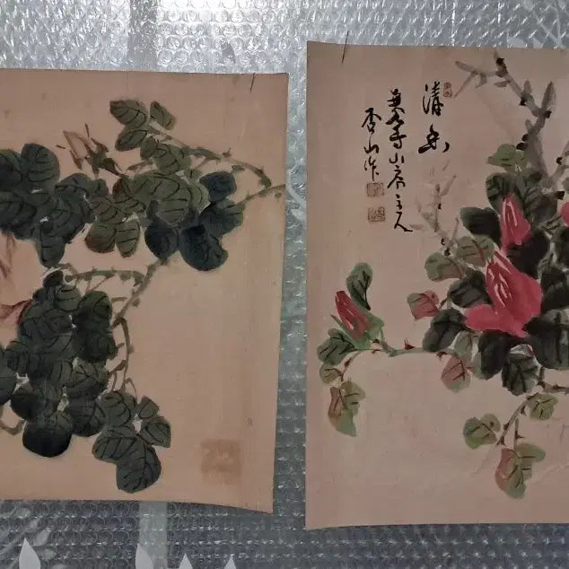 [BUNJANG] Two Antique Oriental Paintings / 동양화 옛날그림 두점