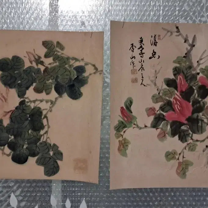 [BUNJANG] Two Antique Oriental Paintings / 동양화 옛날그림 두점