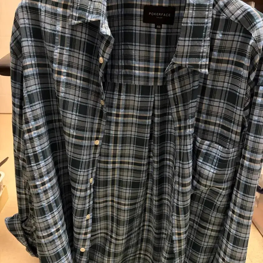 [BUNJANG] Pokerface Check Shirt Size 48 / 포커페이스 체크셔츠 48 포민성