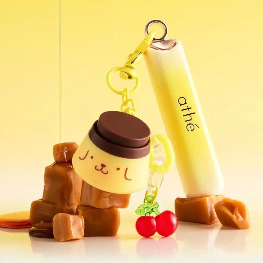 [BUNJANG] ATHE Authentic Lip Glowy Balm Pompompurin Edition 01 Baby + Keycap Keyring (Sealed) / 아떼 어센틱 립 글로이 밤 폼폼푸린 기획 01 베이비 + 키캡키링 미개봉