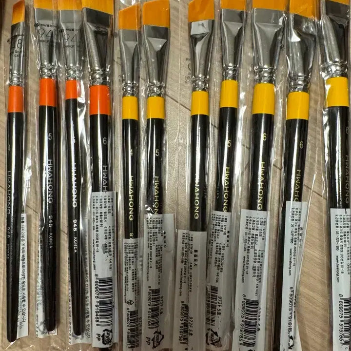 [BUNJANG] Hwahong/Barbara Art Brushes Set (27 pcs) / 화홍/바바라 입시미술 붓 27개 일괄 | 새상품 11개 포함