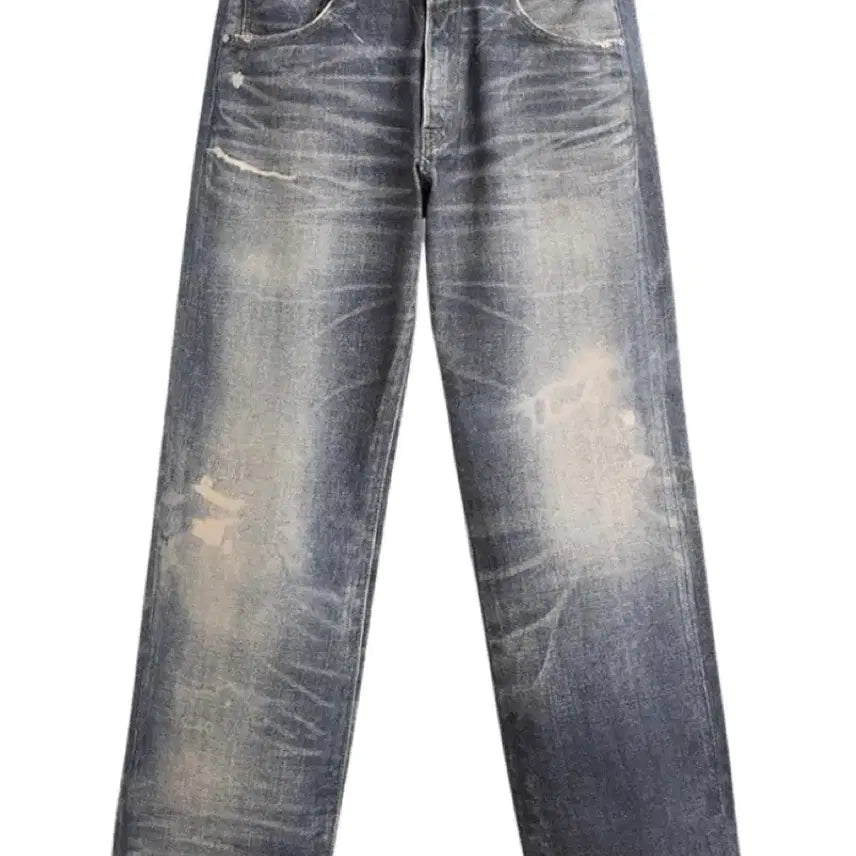 [BUNJANG] Zara Printed Washed Baggy Fit Jeans Blue / (32) 자라 프린티드 워시드 배기 핏 진 블루