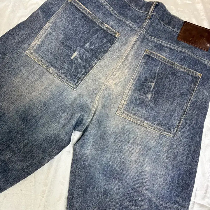 [BUNJANG] Zara Printed Washed Baggy Fit Jeans Blue / (32) 자라 프린티드 워시드 배기 핏 진 블루