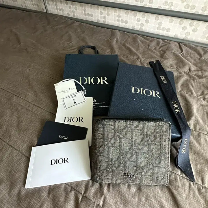 [BUNJANG] Dior Oblique Bifold Wallet Black / 디올 오블리크 반지갑 블랙 풀구성품
