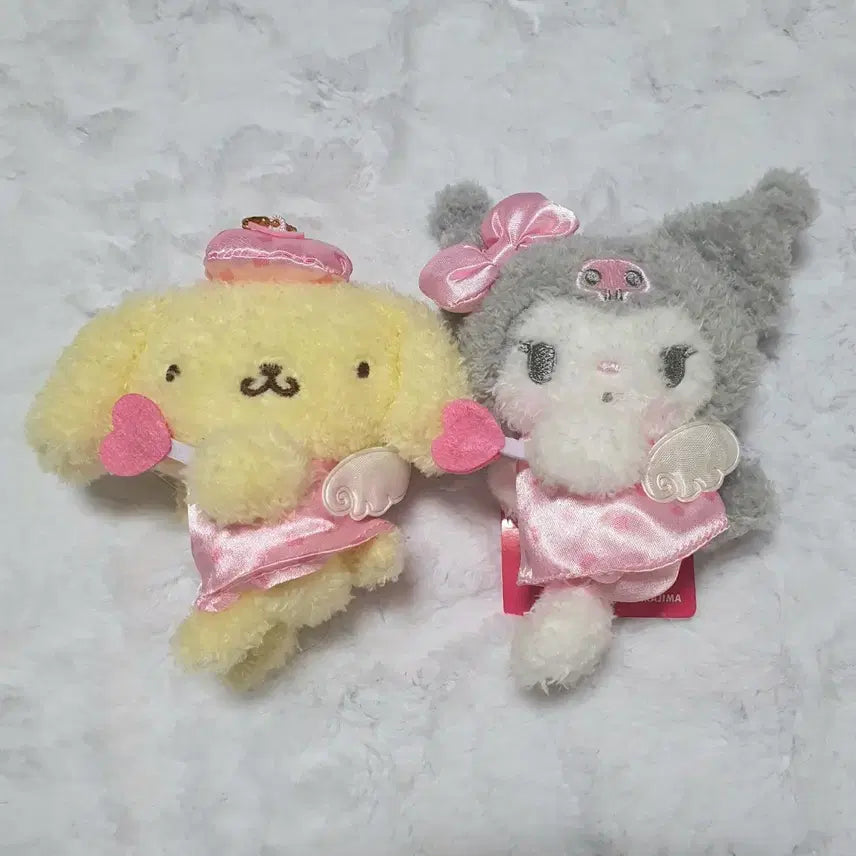 [BUNJANG] Sanrio Pompompurin Kuromi Angel Doll Keychain / [개당]산리오 폼폼푸린 쿠로미 천사 인형 키링