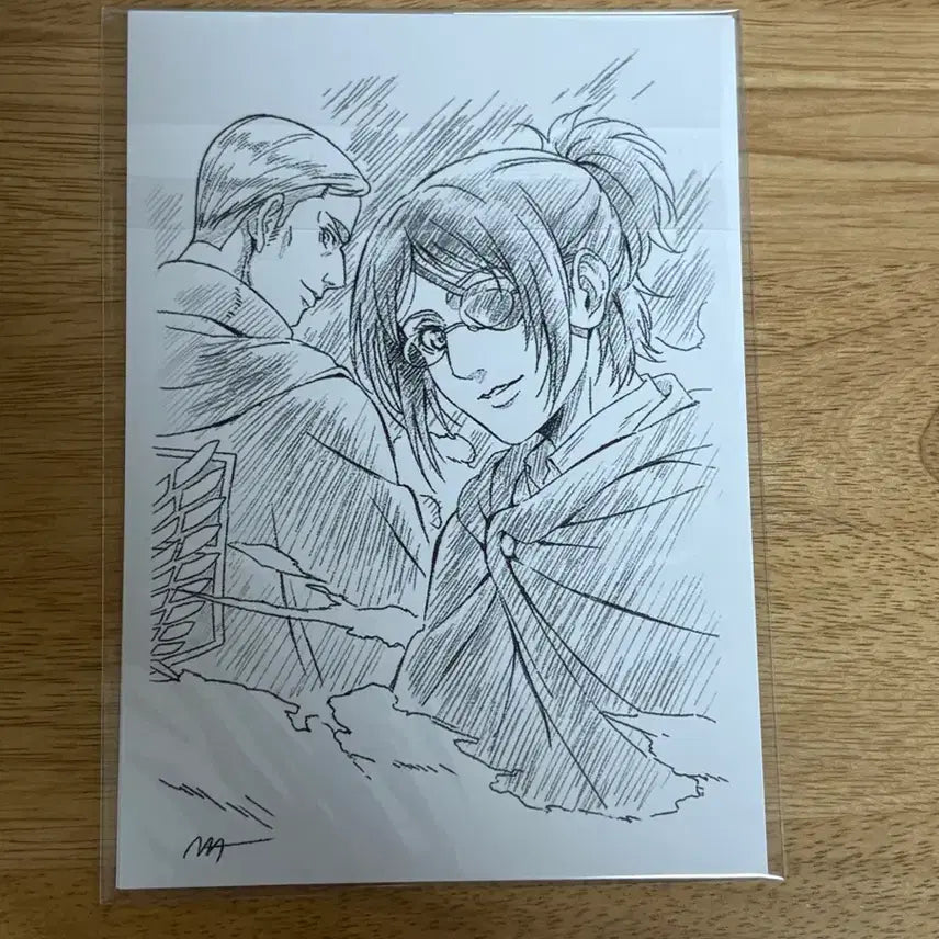 [BUNJANG] Attack on Titan Levi &amp; Hange Special Edition Postcard Set (Unsealed) / 진격의거인 특전 엽서 리바이 한지 미개봉