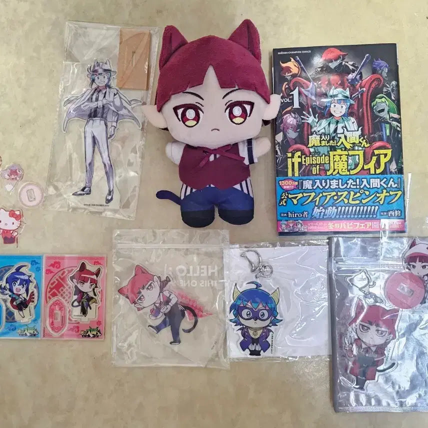 [BUNJANG] Welcome to Demon School! Iruma-kun Sanrio Collaboration Mafia Iruma Bundle Set / 악입문 중고 굿즈 판매