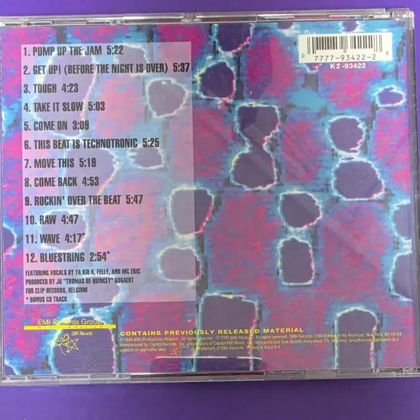 [BUNJANG] Technotronic Pump Up The Jam US Edition CD (Unsealed) / [개봉/CD] 테크노트로닉  -Pump Up The Jam 미국반