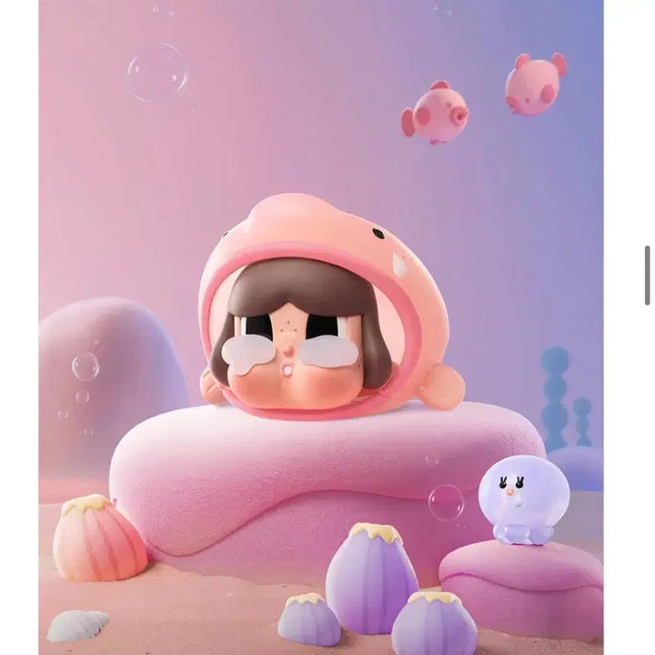 [BUNJANG] Pop Mart Crybaby Tears of the Sea Series Blobby Blobfish Figure / 팝마트 정품 크라이베이비 눈물 바다 시리즈  피규어 블롭피쉬
