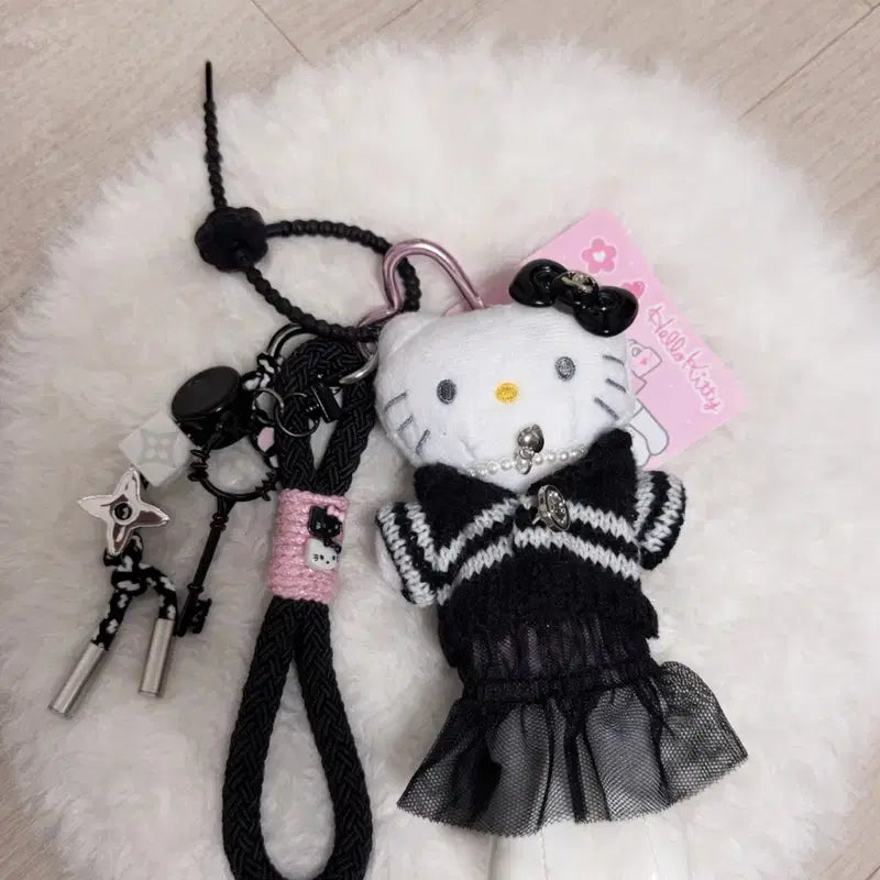 [BUNJANG] Custom Hello Kitty Black Style Keychain / 커스텀 헬로키티 블랙 스타일 키링
