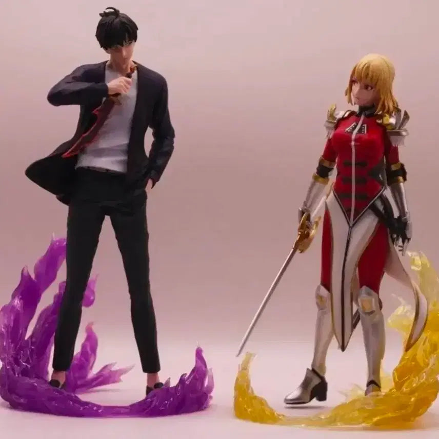 [BUNJANG] Solo Leveling Sung Jin-Woo &amp; Cha Hae-In Figure Set (Sealed) / [미개봉]나혼자만레벨업(나혼렙) 성진우, 차해인 피규어세트