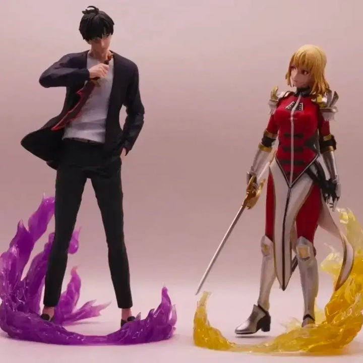 [BUNJANG] Solo Leveling Sung Jin-Woo &amp; Cha Hae-In Figure Set (Sealed) / [미개봉]나혼자만레벨업(나혼렙) 성진우, 차해인 피규어세트