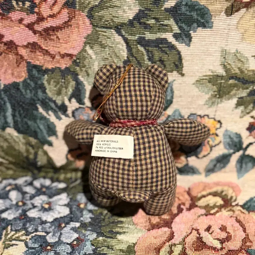 [BUNJANG] Boyds Bear Plaid Teddy Bear / 보이즈베어 체크 곰인형