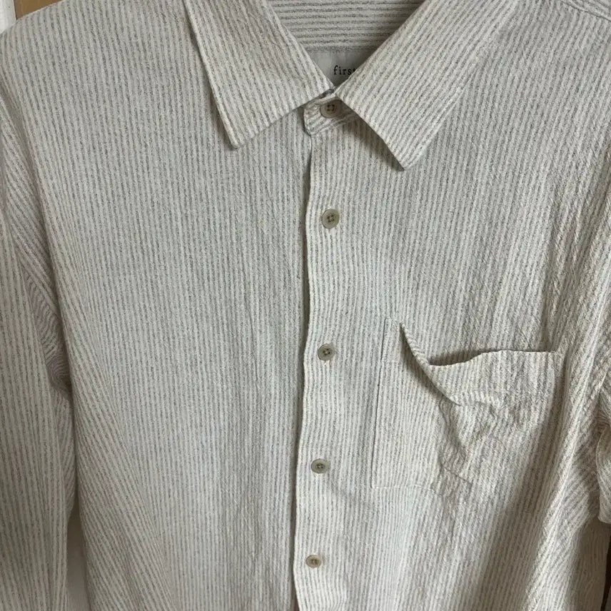[SOLD OUT] [44] 퍼스트플로어 린넨 셔츠 라떼 베이지