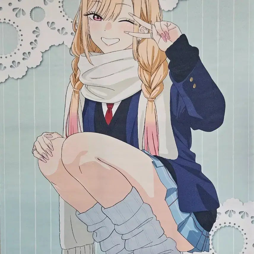 [BUNJANG] My Dress-Up Darling Marin Kitagawa Blu-ray/DVD Bonus Winter Uniform B2 Tapestry / 비스크돌 키타가와 마린 blu-ray/DVD 특전 동복 B2 태피스트리