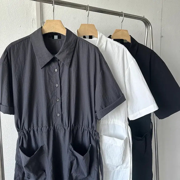 [BUNJANG] Summer Washer Nylon Long Dress / 여름 와샤 바스락 나일론 원피스