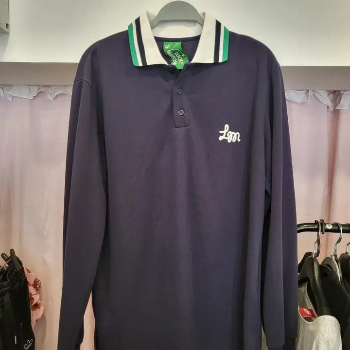 [SOLD OUT] 럭키마르쉐 긴팔 카라티 네이비