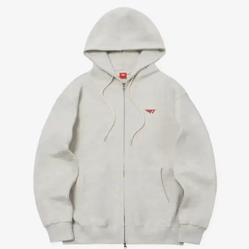 [BUNJANG] T1 Oatmeal Hoodie Zip-up L Size / 티원 후드집업 오트밀 L사이즈
