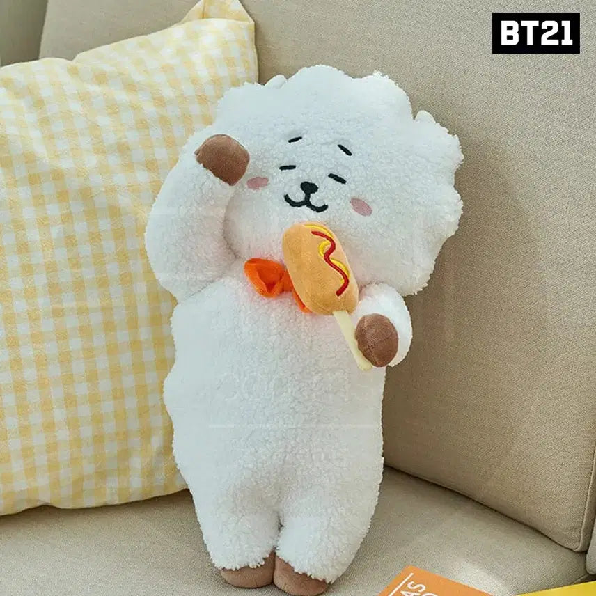 [BUNJANG] BT21 RJ Lying Medium Plush Doll (Sealed) / (미개봉)BT21 RJ 잠자는  lying 중형 인형