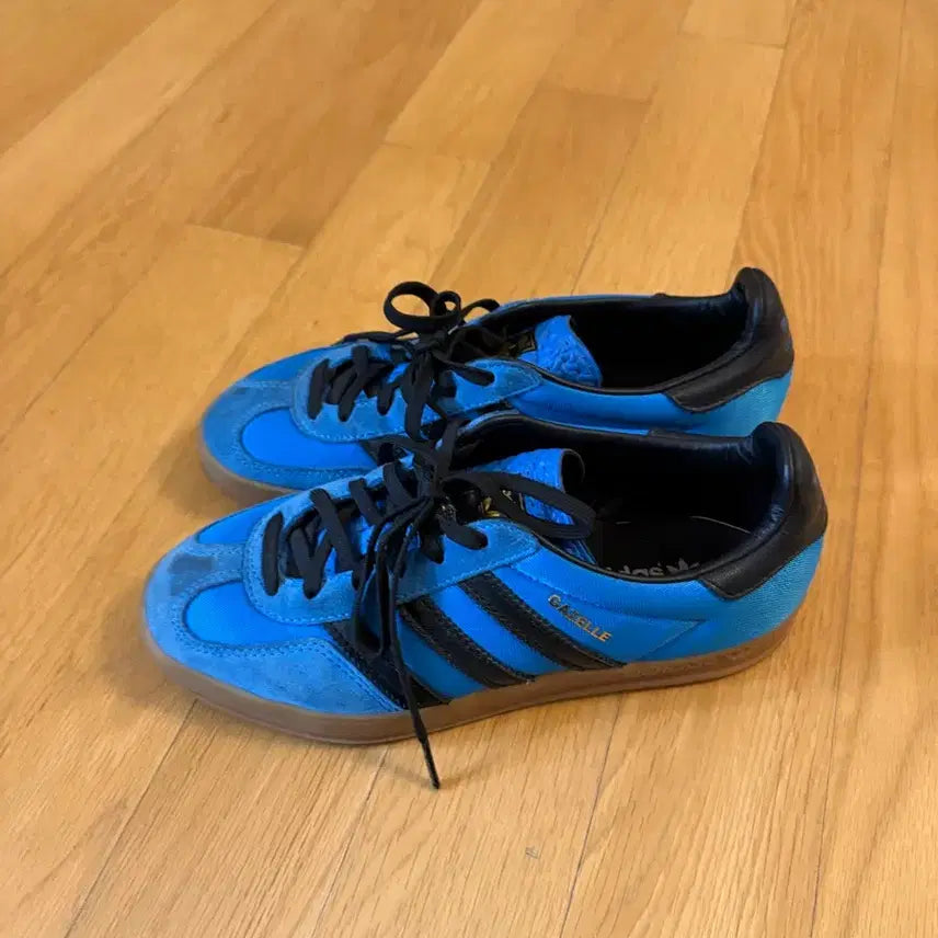 [BUNJANG] Adidas Gazelle Indoor Bright Blue Core Black Sneakers / 아디다스 가젤 인도어 브라이트 블루 코어 블랙