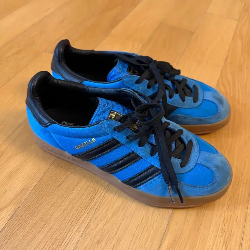 [BUNJANG] Adidas Gazelle Indoor Bright Blue Core Black Sneakers / 아디다스 가젤 인도어 브라이트 블루 코어 블랙