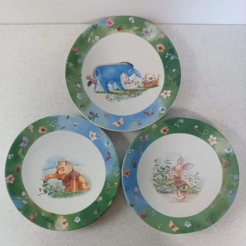 [BUNJANG] Disney Winnie the Pooh 3-Piece Plate Set / 곰돌이 푸 접시 3종 세트
