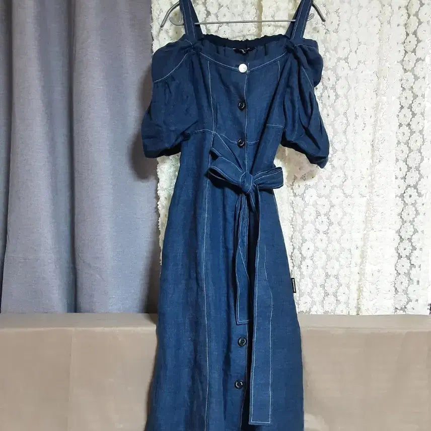 [BUNJANG] Uasomme Linen Blend Cotton Dress / 우아솜매 린넨면 청원피스