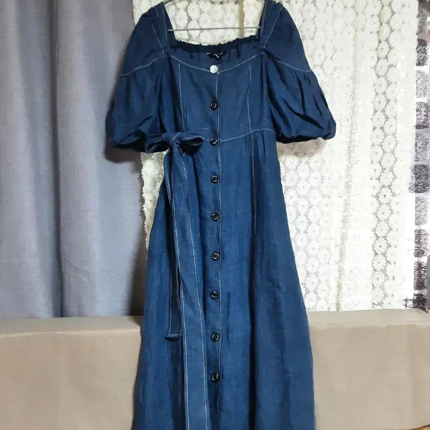 [BUNJANG] Uasomme Linen Blend Cotton Dress / 우아솜매 린넨면 청원피스