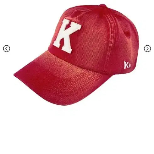 [BUNJANG] Kamien Coin Seoul K Logo Ball Cap Red / 카미엔 코인 서울 K 로고 볼캡 레드