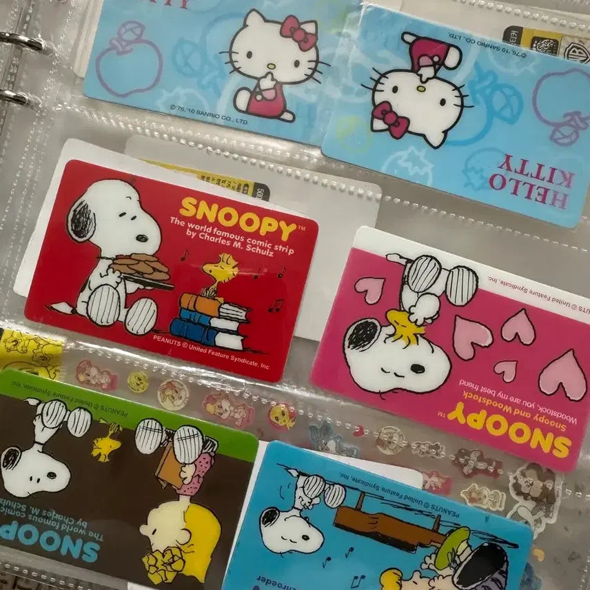 [SOLD OUT] 고전문구 다꾸 키티 스누피  카드스티커