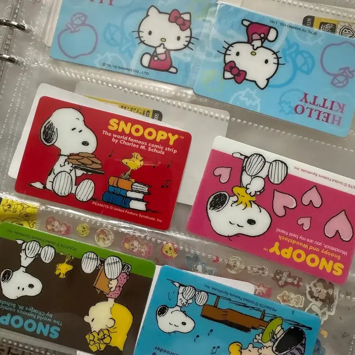 [SOLD OUT] 고전문구 다꾸 키티 스누피  카드스티커
