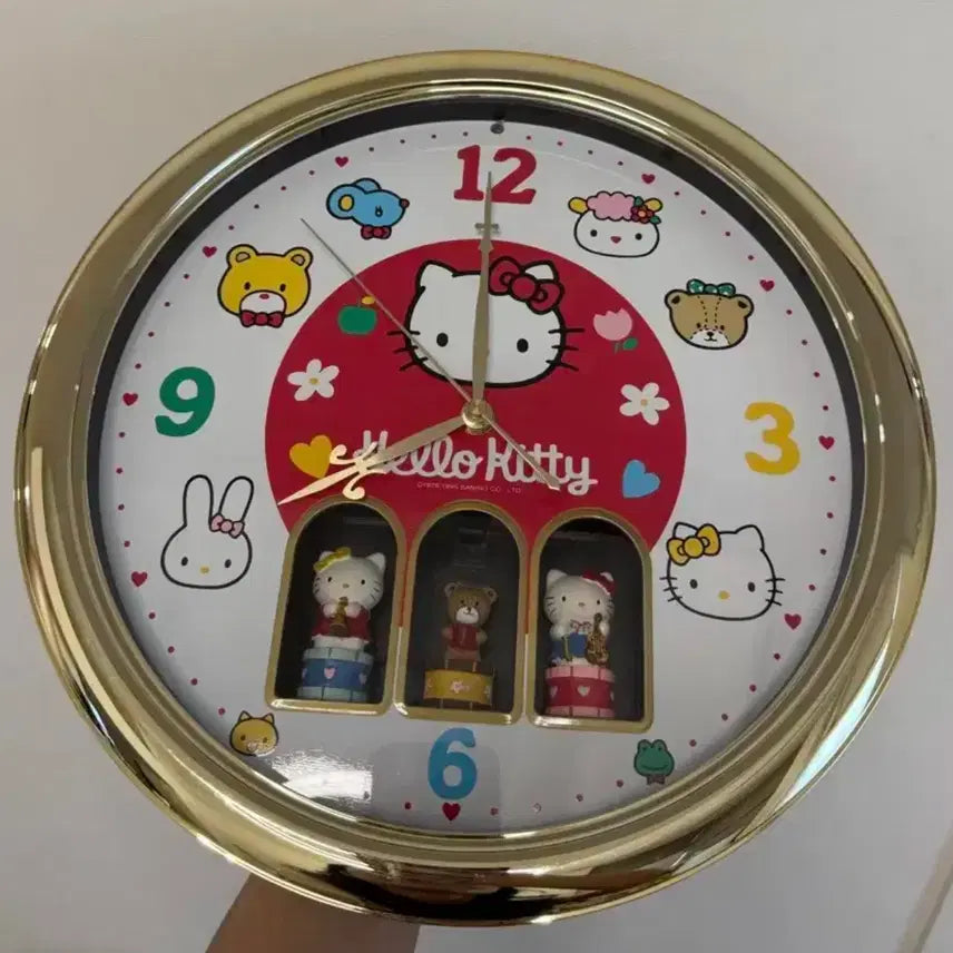 [BUNJANG] 1995 Sanrio Hello Kitty Alarm Wall Clock / 1995년 고전 산리오 알람 기능 탑재 벽시계