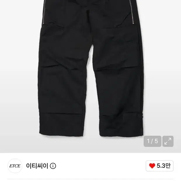 [BUNJANG] ETCE Side Zipper Pocket Pants / etce 이티씨이 사이드 지퍼 포켓 퍈츠