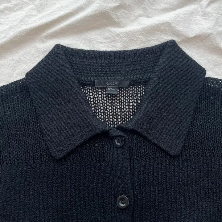 [BUNJANG] COS Knit Cardigan Black Size S / cos 코스 니트 카라 가디건