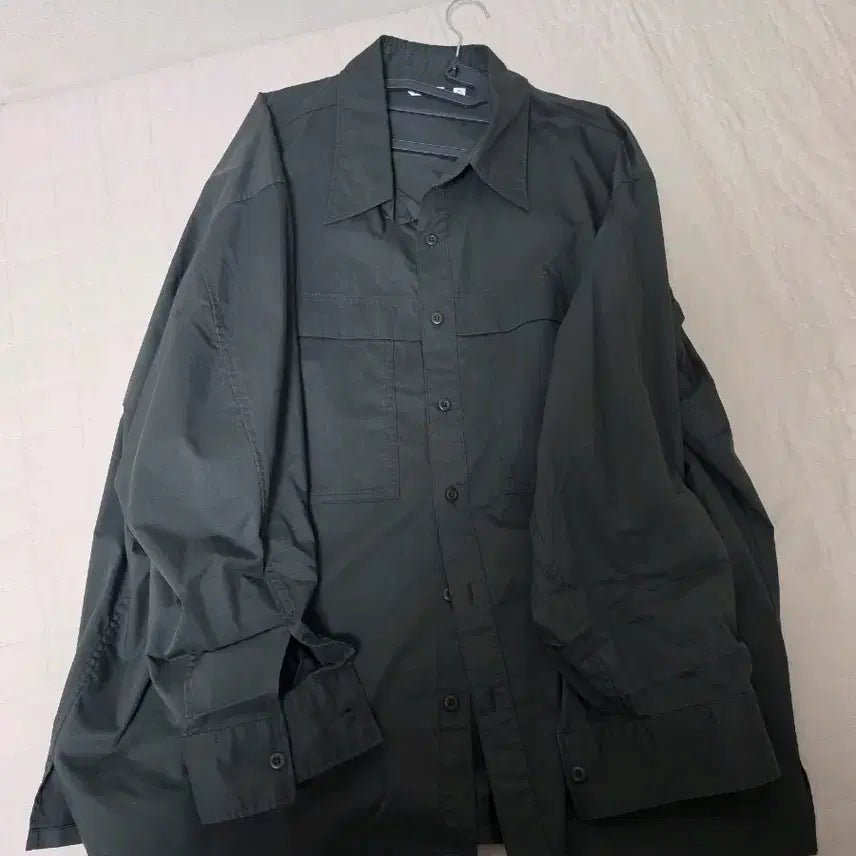 [BUNJANG] Uniqlo U Utility Oversized Shirt Dark Grey Men&