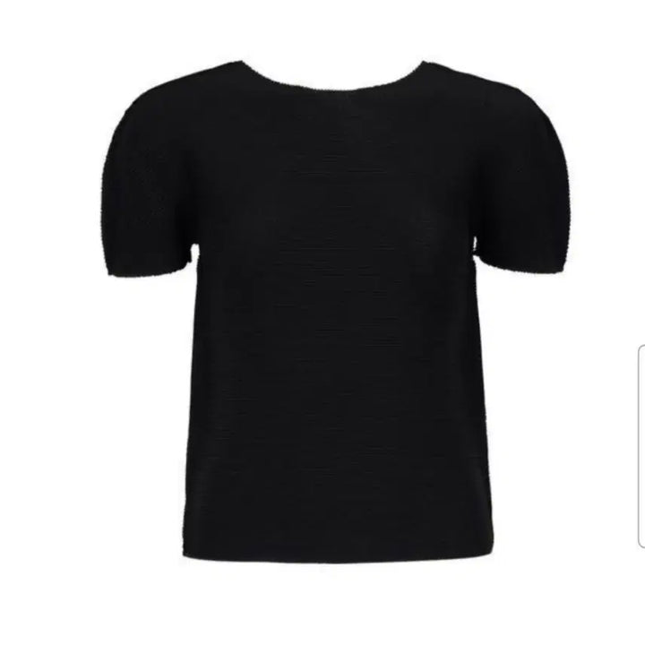 [BUNJANG] Issey Miyake Stretch Pleats Short Sleeve Top Black / 미 이세이미야케 스트레치 플리츠 반팔탑 블랙