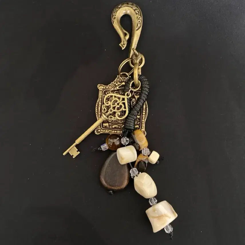 [BUNJANG] Bronze Tibetan Amulet Lucky Charm Keychain / 브론즈 행운 부적 키링