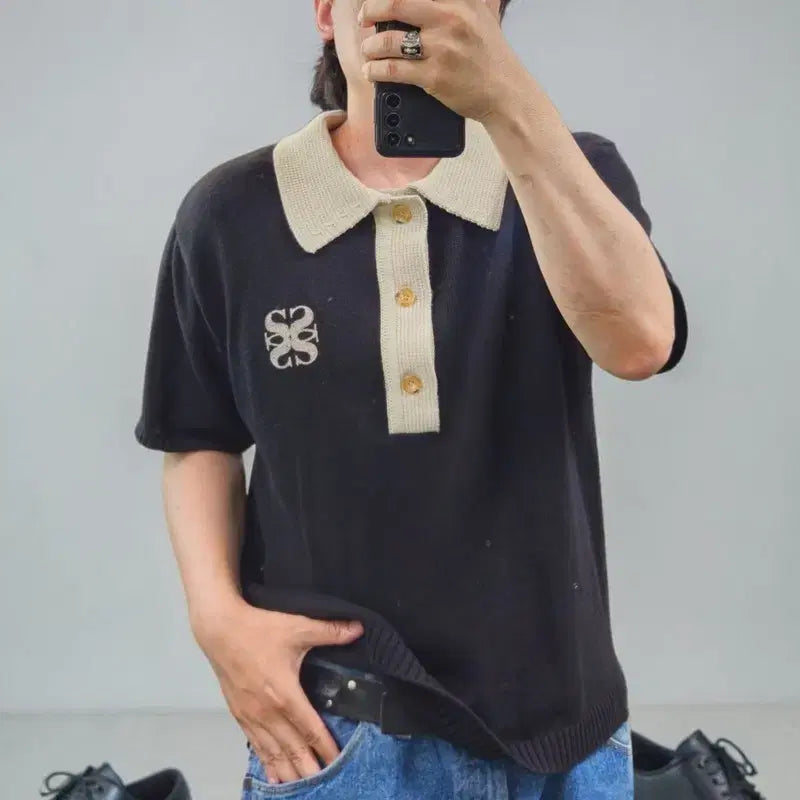 [BUNJANG] SATUR Knit Polo Shirt / 세터 PK셔츠 니트 카라티 M0636