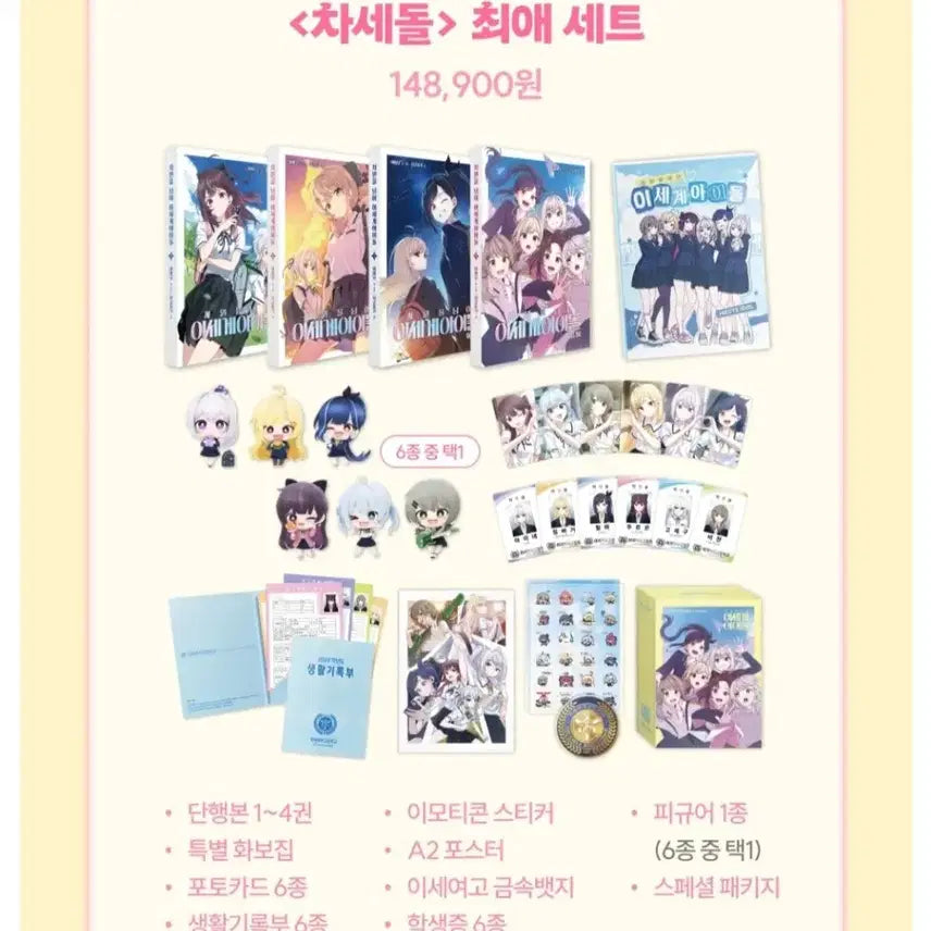 [BUNJANG] Isegye Idol Keyboard/Keycap 6 Types Sealed Set (Jurruru) / (미개봉) 이세계아이돌 키보드/키캡 6종/차세돌 최애 세트(주르르)