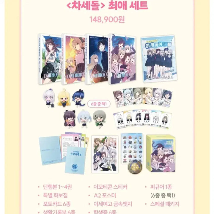 [BUNJANG] Isegye Idol Keyboard/Keycap 6 Types Sealed Set (Jurruru) / (미개봉) 이세계아이돌 키보드/키캡 6종/차세돌 최애 세트(주르르)