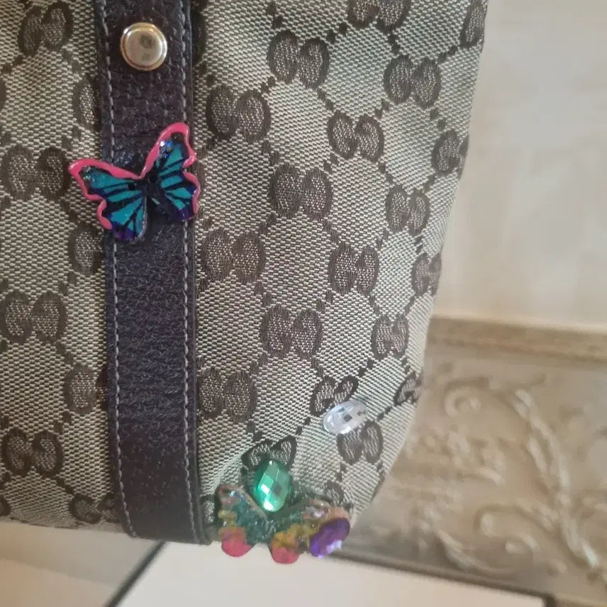 [BUNJANG] Gucci GG Canvas Shoulder Bag Brown / 정품 구찌 GG 캔버스 숄더백 브라운 구찌토트백