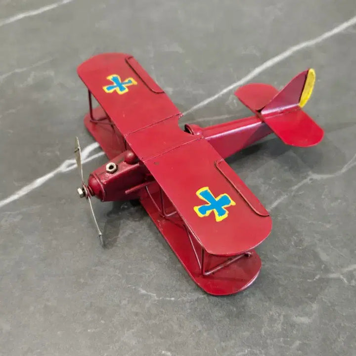 [BUNJANG] World War I German Fighter Aircraft Foker Dr.I Tinplate Model Decoration / 제1차 세계대전 독일 전투기 포커 Dr.l 모형 장식품