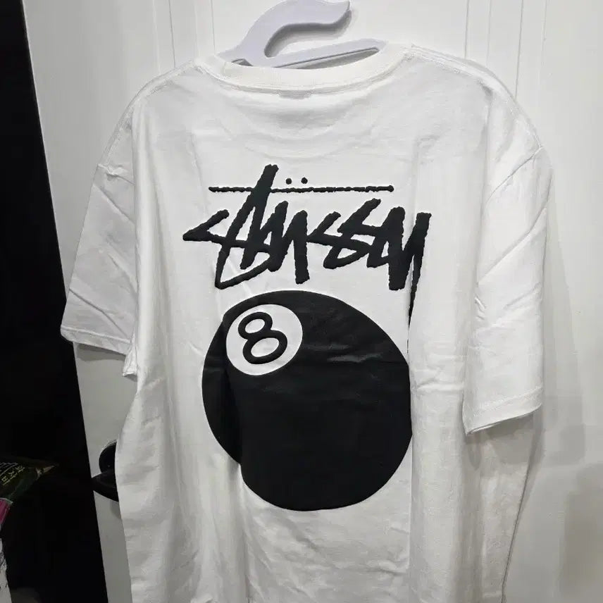 [BUNJANG] Stussy 8 Ball Short Sleeve T-Shirt White / 스투시 8볼 반팔 티셔츠 화이트