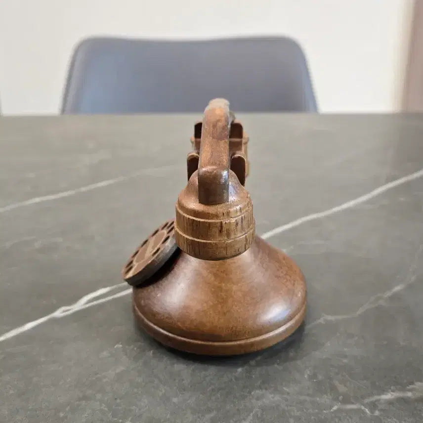 [BUNJANG] Vintage Taiwanese Wooden Rotary Phone Music Box / 빈티지 타이완 목재 전화기 오르골