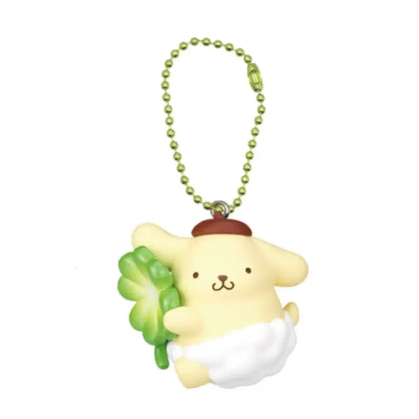 [BUNJANG] Sanrio Four-Leaf Clover Gacha Keyring Pom Pom Purin / 현물) 산리오 네잎클로버 가챠 키링 폼폼푸린