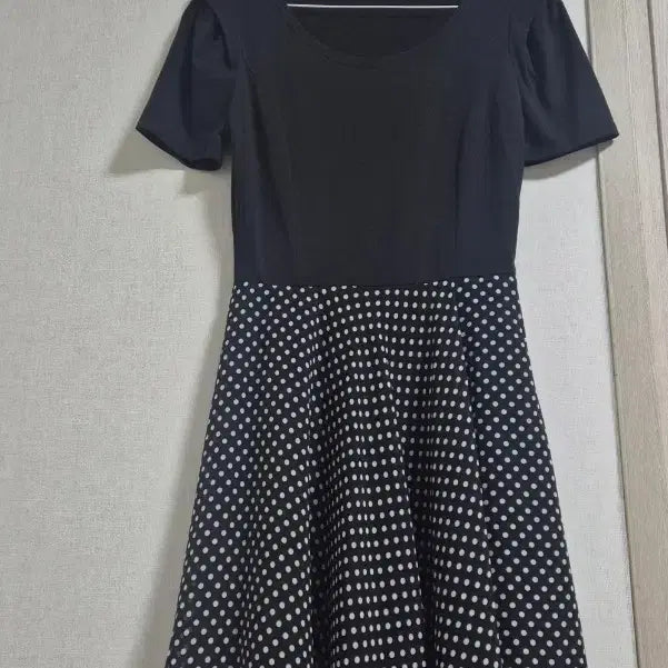 [BUNJANG] SOUP Black Polka Dot Dress / SOUP 블랙 도트 무늬 원피스